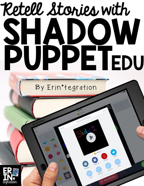 Use the free iPad app Shadow Puppet Edu in the elementary classroom to retell books and share main ideas.