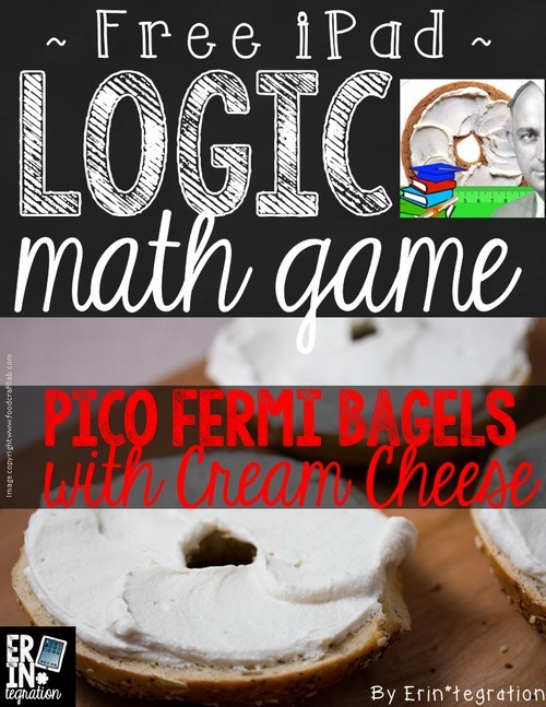 FREE download to go with this FREE math iPad app - Pico Fermi Bagels with Cream Cheese - perfect for GAFE, critical thinking and logic practice. Students will love this center game that can be played alone or with a partner.