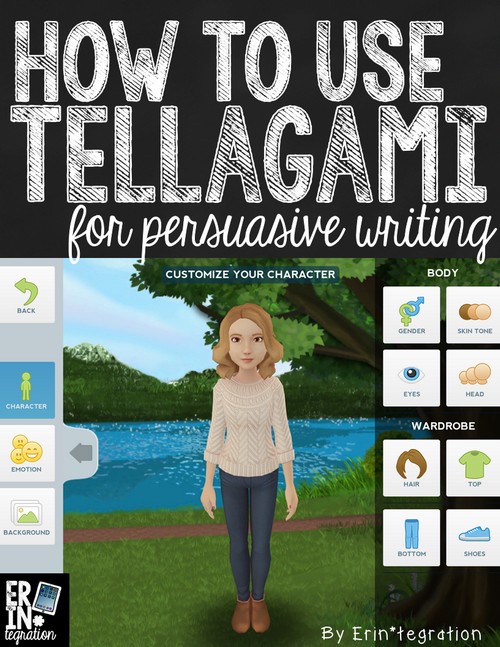 persuasive writing on the iPad with the free app Tellagami