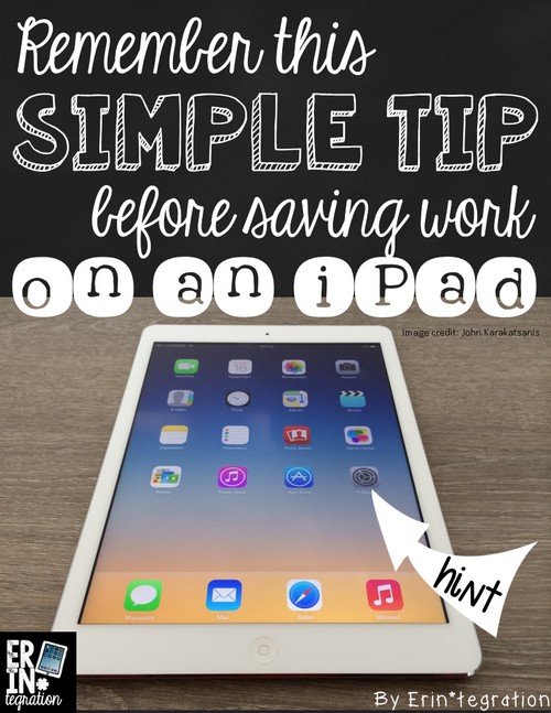 Getting started using iPads in the classroom? Avoid making this mistake and save yourself sostime time PLUS teach a valuable lesson!