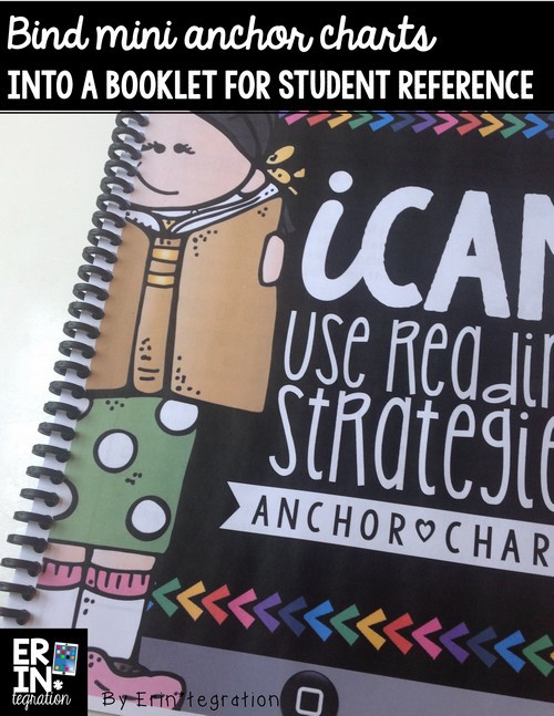 Bind anchor charts into a booklet for guided reading or student reference