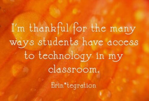 Have students use the free site Quozio to share what they are thankful for