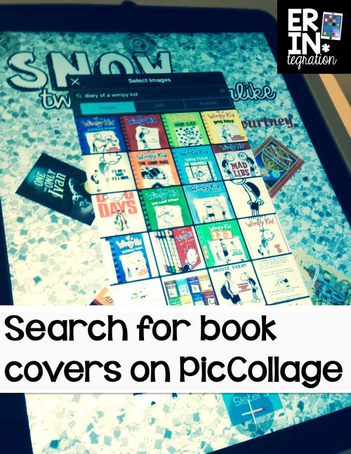 iPad project for developing a reading culture in the classroom - Use custom backgrounds and have students search the images in PicCollage to find book covers to insert onto poster