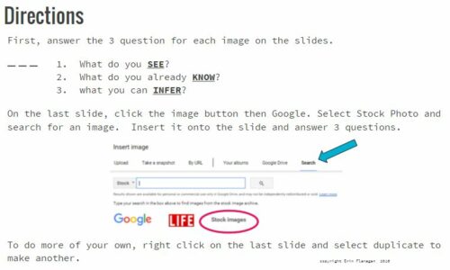 At Home with Google Apps: Making inferences on Google Slides and the in-app image search! Assign this FREE slideshow through classroom. Easy, fun technology integration for the GAFE classroom!