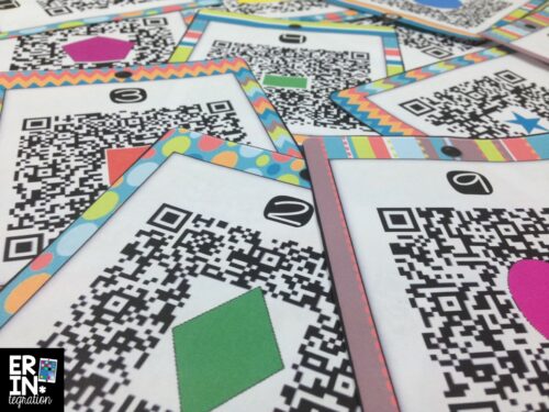 Create custom QR codes for FREE using a free website. You can even add images inside the QR code - perfect for making task cards. Find out how to do it plus get this set of 12 task cards free at the link.