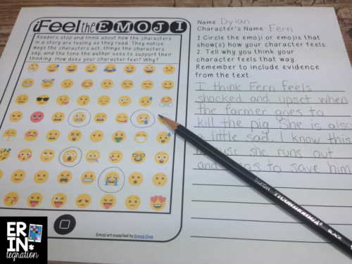 10 ways to utilize emojis in the classroom - includes free downloads (like this character anchor chart & recording sheet!) and tons of ideas!