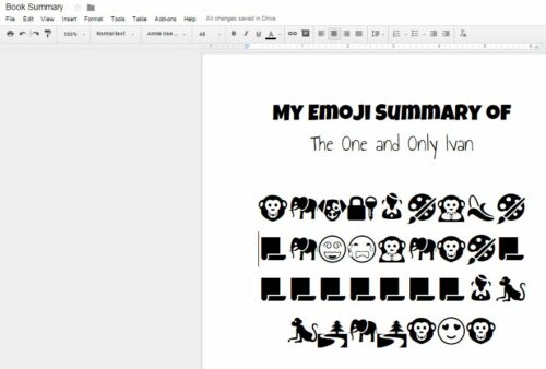 Make emoji book summaries on Google Docs with this free plug in.