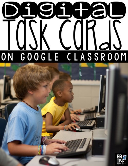 Idea for using Digital Task Cards on Google Classroom. Also includes a genius idea for differentiated assignments!