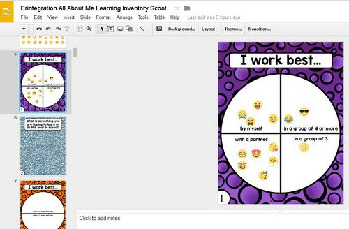 How to use Google Slides to play Google Scoot! Students move from computer to computer completing tasks on each computer as they go. Technology integration & movement! Plus icebreaker games for back to school.