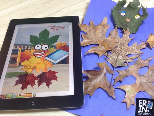 Technology integration for fall! Have students make a leaf man on Pic Collage. Step by step instructions for using the free iPad app Pic Collage and lesson suggestions.