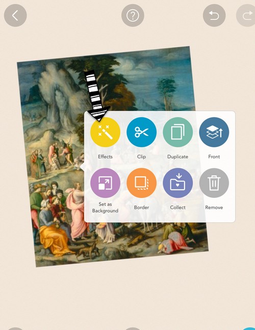 Use the splash tool on the free iPad app Pic Collage to make hidden picture from a masterpiece artwork or illustration from a book. Technology integration & art. Plus it ties into a close reading lesson. Learn how at the link.