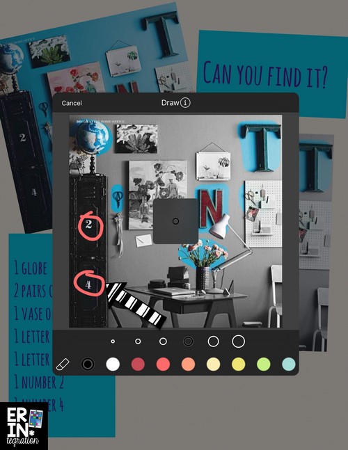 Use the splash tool on the free iPad app Pic Collage to make hidden picture from a masterpiece artwork or illustration from a book. Technology integration & art. Plus it ties into a close reading lesson. Learn how at the link.