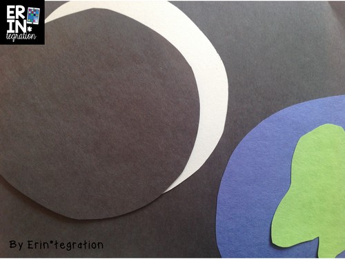 Cut paper moon phases on Stop Motion iPad Free app