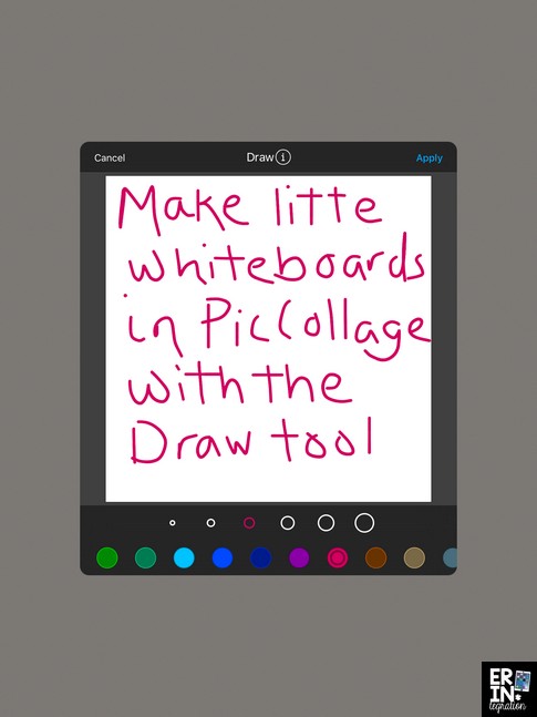 Did you know you can use the free iPad app Pic Collage like a whiteboard or drawing app too? Personalize digital projects with a simple hack for drawing on the free iPad app Pic Collage. Learn how to create your own pictures, doodles, portraits, sketchnotes and more to use on the app and some ideas for integrating Pic Collage drawings into the elementary curriculum. 