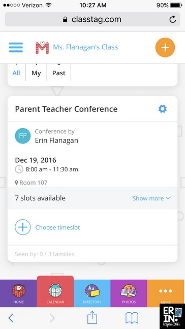 ClassTag is a FREE digital comprehensive parent-teacher communication tool that features a robust set of options including parent surveys, weekly automated newsletters, reminders, volunteer schedules, announcements, photo sharing, and more - all created and accessed through a FREE app and website! Learn how using ClassTag can make paperless Parent-Teacher conferences easy & stress-free with digital scheduling, sign-up and reminders. 