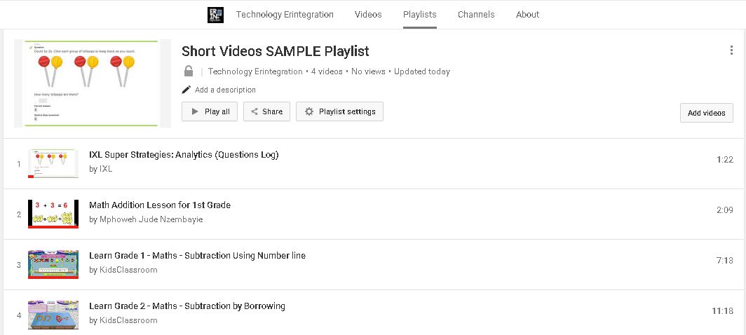 Use this timesaving trick to quickly collect student video projects into one ad-free YouTube Playlist and share a link privately. No more spending time combining individual videos in iMovie to make one class video. Make a YouTube Playlist, set it to loop and play! Great for Open House, sharing with parents and playing back work. This workflow can also be used to quickly curate videos to share with students on a particular topic.