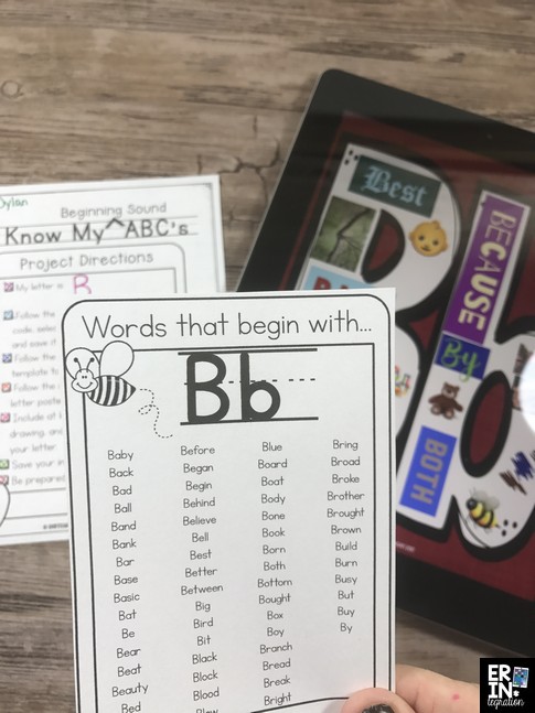 Learn how to create paperless alphabet books on the iPad. Paperless ABC bet books, digital alphabet books, book creator app lessons, Pic Collage lessons, alphabet books in elementary, technology integration lessons elementary