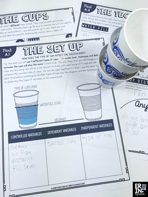 Learn how to integrate the Blow Cup Challenge in the classroom with this engaging STEM project and lesson plan that incorporates math and science standards. STEM Challenge, STEM lessons for elementary, STEM lessons for middle school, scientific method, graphing, data collection, science vocabulary, STEM activities in the classroom.