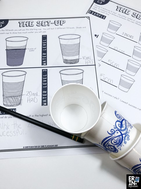 Learn how to integrate the Blow Cup Challenge in the classroom with this engaging STEM project and lesson plan that incorporates math and science standards. STEM Challenge, STEM lessons for elementary, STEM lessons for middle school, scientific method, graphing, data collection, science vocabulary, STEM activities in the classroom.