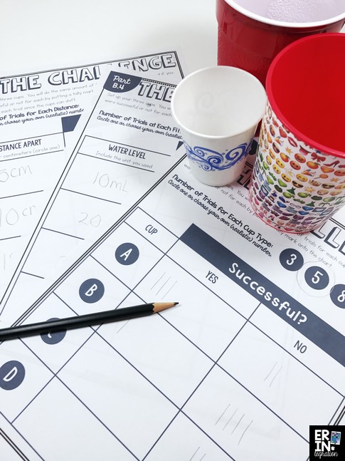 Learn how to integrate the Blow Cup Challenge in the classroom with this engaging STEM project and lesson plan that incorporates math and science standards. STEM Challenge, STEM lessons for elementary, STEM lessons for middle school, scientific method, graphing, data collection, science vocabulary, STEM activities in the classroom.