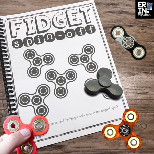 Fidget Spinners in the classroom driving you crazy? Try these high-interest activities, STEM challenges, and learn how to take a trend and turn it into a math and science lesson students will love. Includes a FREE download activity and printables for using fidget spinners in the classroom.