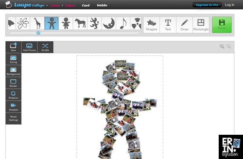 Create a photo collage with the pictures arranged into ANY shape with the free online tool Loupe. Loupe makes the collage automatically too! Have students collage photos taken all year long for an engaging end of year project on Chromebooks, laptops, and more! Fun end of year technology lesson for elementary.