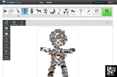 Create a photo collage with the pictures arranged into ANY shape with the free online tool Loupe. Loupe makes the collage automatically too! Have students collage photos taken all year long for an engaging end of year project on Chromebooks, laptops, and more! Fun end of year technology lesson for elementary.