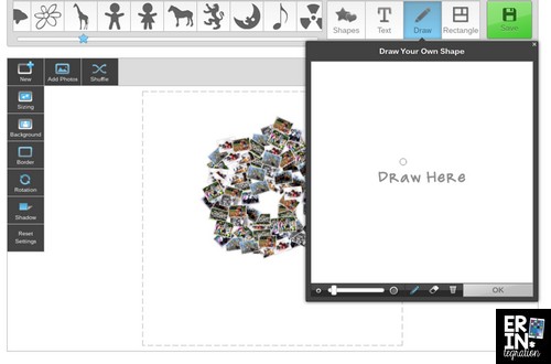 Create a photo collage with the pictures arranged into ANY shape with the free online tool Loupe. Loupe makes the collage automatically too! Have students collage photos taken all year long for an engaging end of year project on Chromebooks, laptops, and more! Fun end of year technology lesson for elementary.