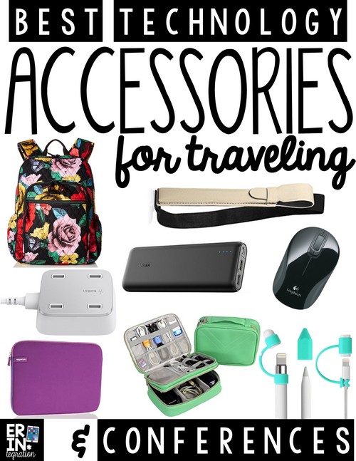 Check out my top technology accessories for travel - whether you are attending an edtech conference or other technology conference, a teaching conference or an unconference, if you need to bring devices or travel with your iPad, Chromebook, Mobile Phone, Laptop or more, then this list is for you. These are my top picks for tech accessories that I use myself when attending edtech conferences.