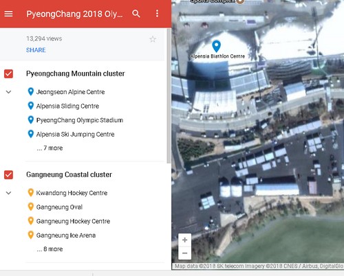 Google MyMaps for Winter Games