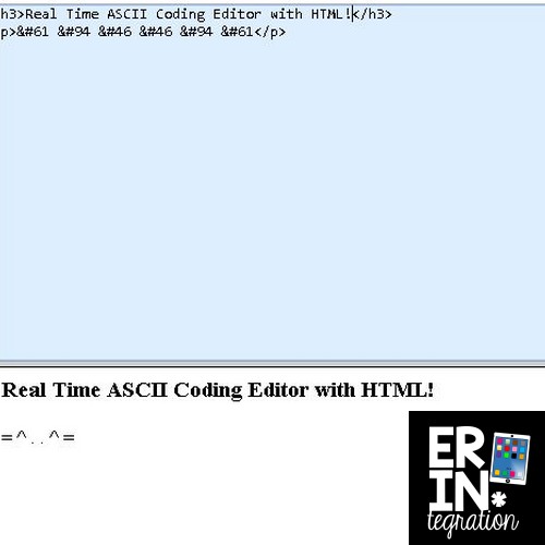 Erintegration Coding with ASCII Text Art HTML Extension Activities 01