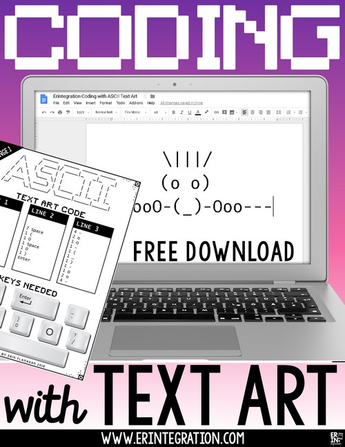 Erintegration Coding with Text Art ASCII in the Classroom