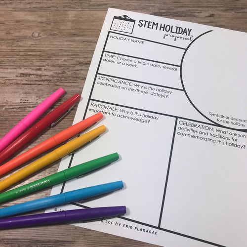 Create your own STEM Holiday Graphic organizers