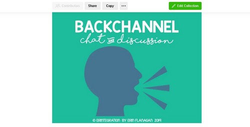 screenshot of Wakelet backchannel