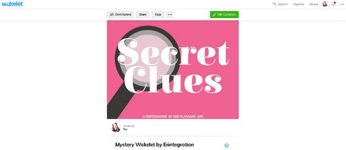 screenshot of mystery Wakelet collection with secret clues