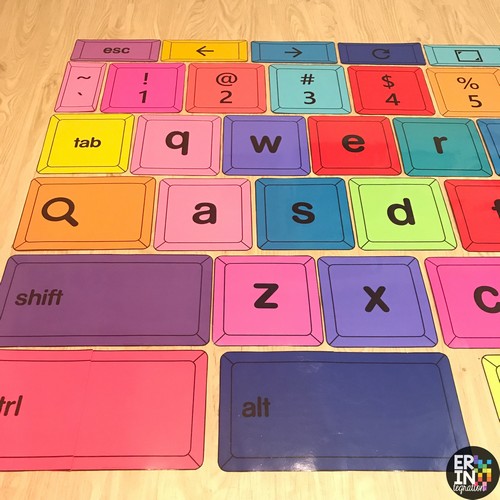 Large Printable Chromebook Keyboard Bulletin Board and Activities for