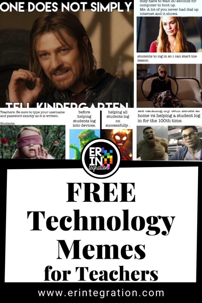 collage of technology memes for teacher by Erintegration