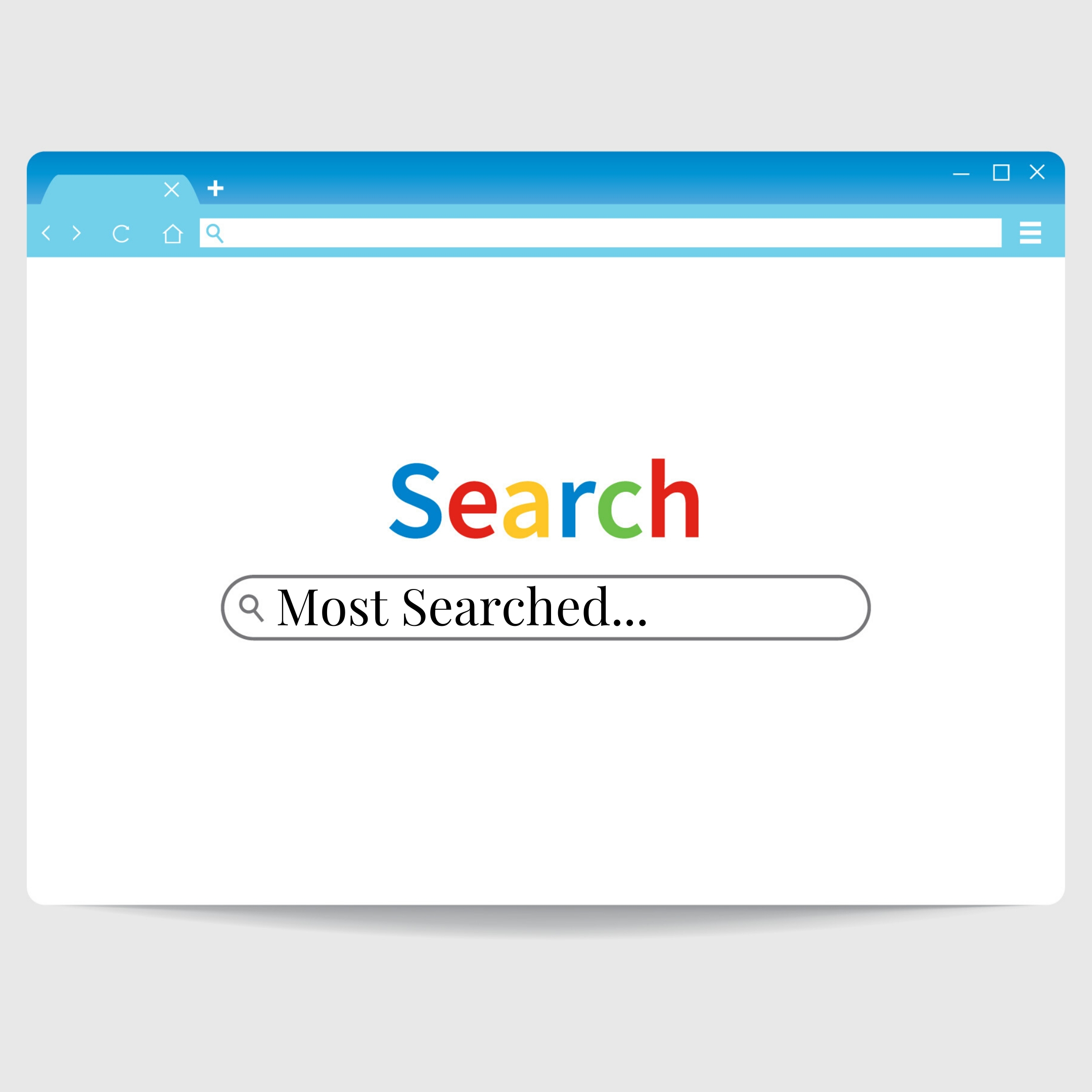 screenshot of search website