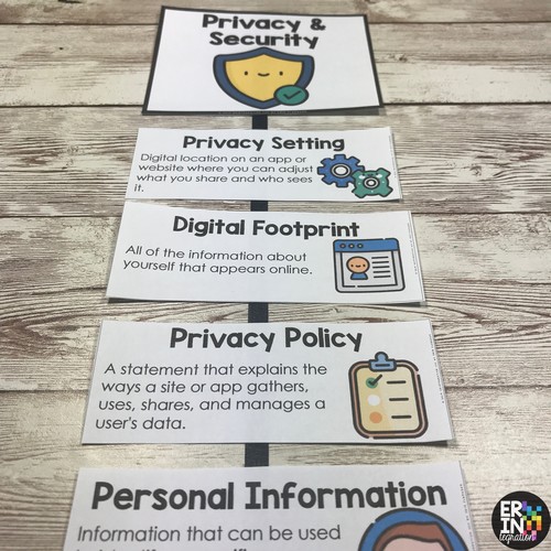 Erintegration digital citizenship word wall cards