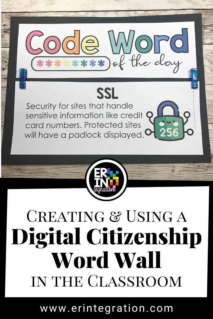 Digital Citizenship Word Wall Display & Activities Erintegration