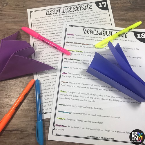 image of printables from the Paper Popper STEM Challenge