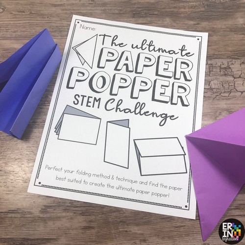 image of printables from the Paper Popper STEM Challenge