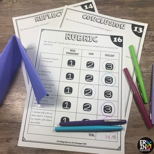 image of printables from the Paper Popper STEM Challenge