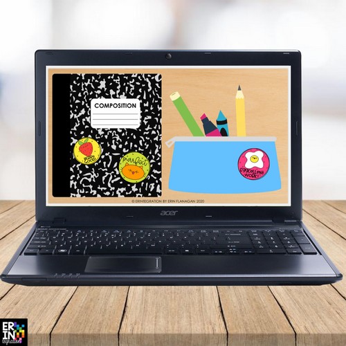 image digital sticker book page created by Erintegration