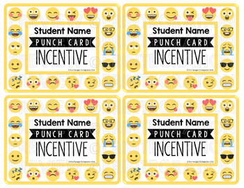 Behavior Punch Cards  Editable Student Reward for Classroom Management