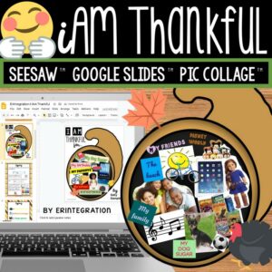 Digital Thanksgiving Activity for Virtual Learning: Google Slides & Seesaw