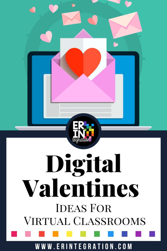 image of a valentine on a laptop screen