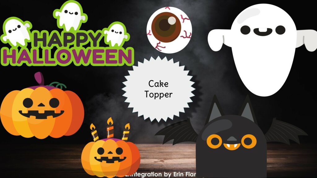 Erintegration Halloween Create a Cake image editable cake toppers