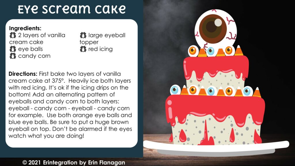 Erintegration Halloween Create a Cake image eyeball cake