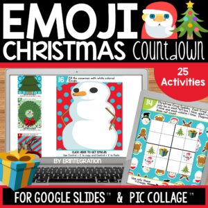 Erintegration Emoji Christmas Countdown Google Slides and Pic Collage Activity THUMBS 01